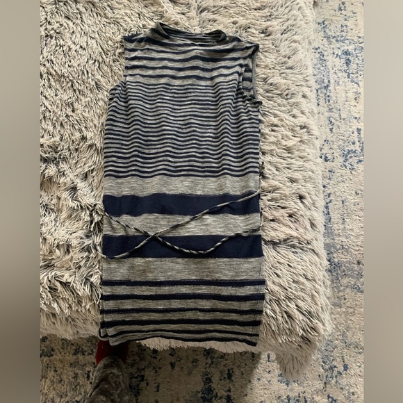NWOT Left Coast by Dolan Black and Gray Striped Mini Dress - Picture 5 of 8